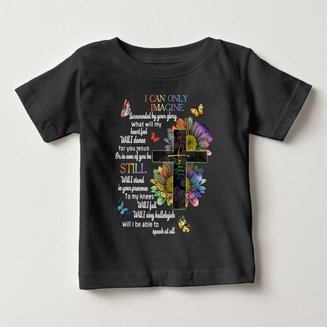 Camiseta De Bebé Conciencia del autismo Sólo puedo imaginarme a Jes (Anverso)
