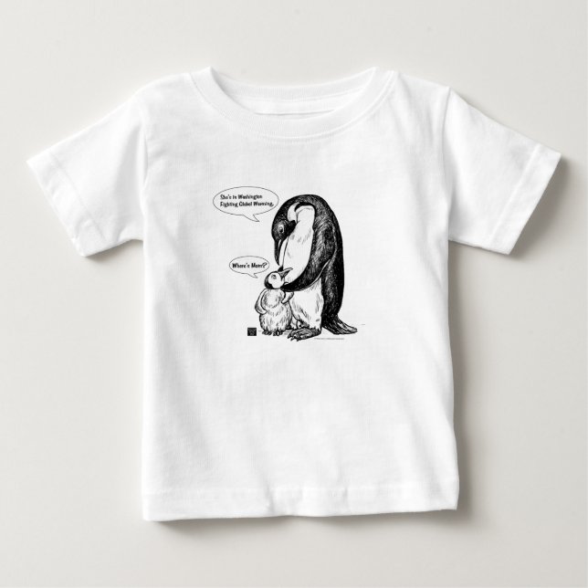 Camiseta De Bebé Conciencia del pingüino (Anverso)