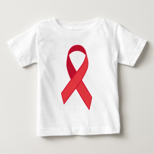 Camiseta De Bebé Conciencia sobre el VIH - Cinta roja (Anverso)