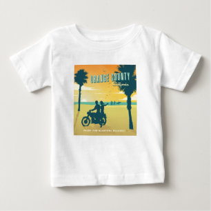 Camiseta De Bebé Condado de naranja, playas de California