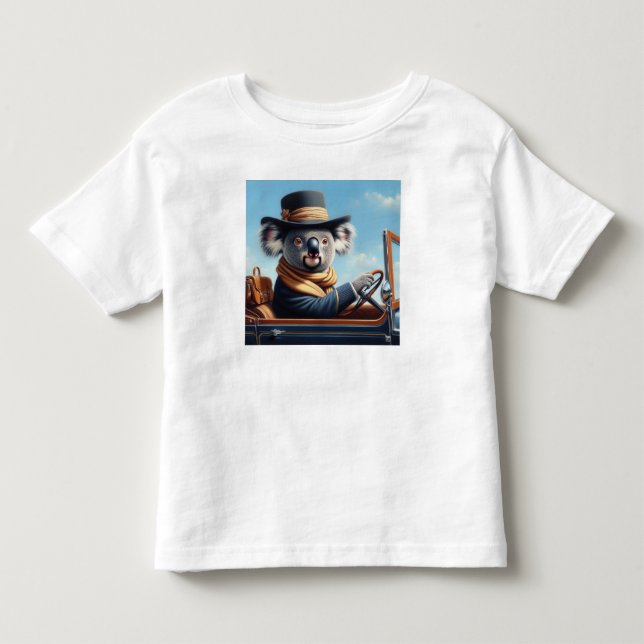 Camiseta De Bebé Conducción de Koala (Anverso)