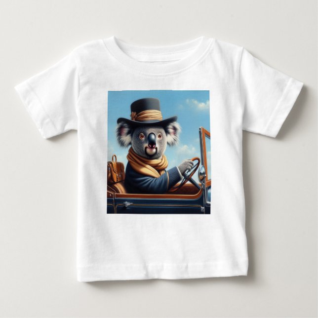 Camiseta De Bebé Conducción de Koala (Anverso)