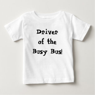Camiseta De Bebé Conductor Bonito Del Autobús Ocupado