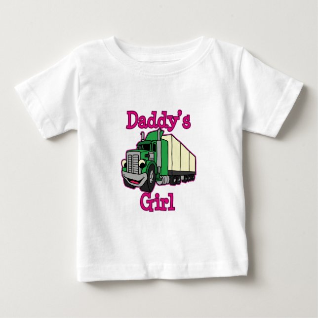 Camiseta De Bebé Conductor de camiones de Chica de papá (Anverso)