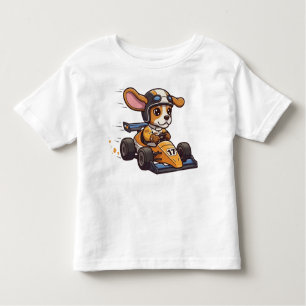 Camiseta De Bebé Conductor de coche de carreras de Beagle Baby