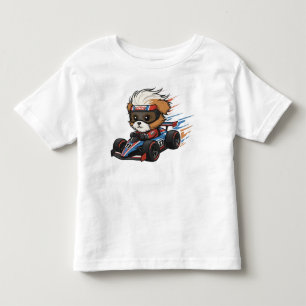 Camiseta De Bebé Conductor de coche de carreras de bebé lindo Shih 