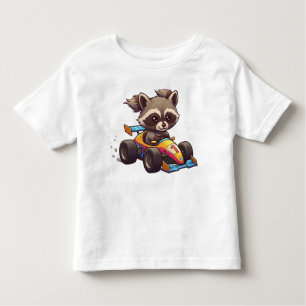 Camiseta De Bebé Conductor de coche de carreras de Raccoon para beb