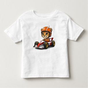 Camiseta De Bebé Conductor de coches de carreras de Cheetah Baby