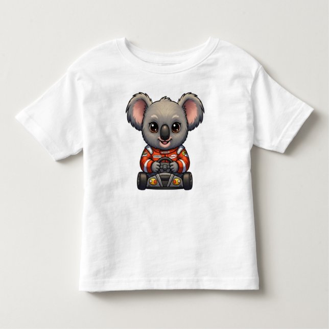 Camiseta De Bebé Conductor de coches de carreras de Koala (Anverso)