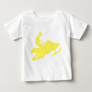 Camiseta De Bebé Conductor-de-moto-de-nieve-amarillo