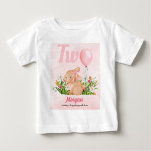 Camiseta De Bebé Conejito Adorable Celebra Los Dos Años De Cumpleañ