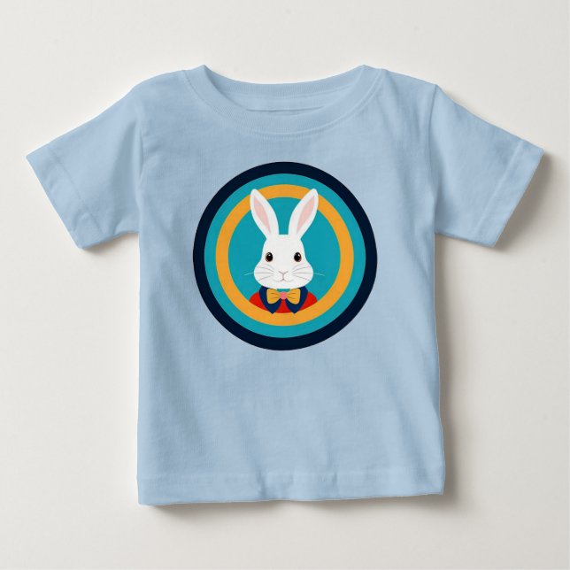 Camiseta De Bebé Conejito Blanco Adorable (Anverso)