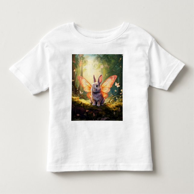 Camiseta De Bebé Conejito caprichoso en un bosque encantado (Anverso)