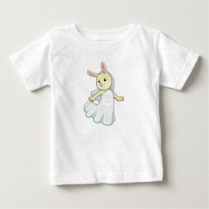 Camiseta De Bebé Conejito como novia con velo