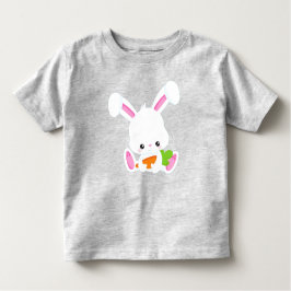 Camiseta De Bebé Conejito, Conejo Blanco, Conejito Pequeño, Zanahor