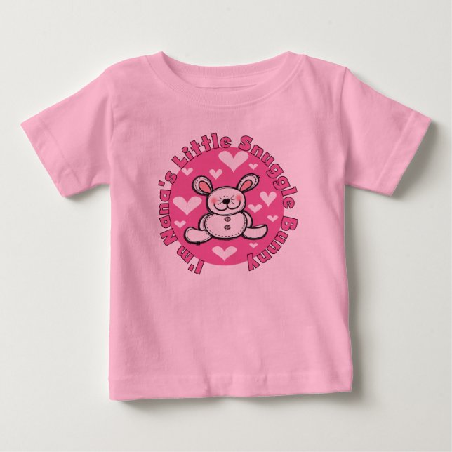 Camiseta De Bebé Conejito de abrazo de Nana (Anverso)