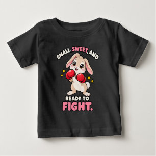 Camiseta De Bebé Conejito de boxeo lindo listo para luchar