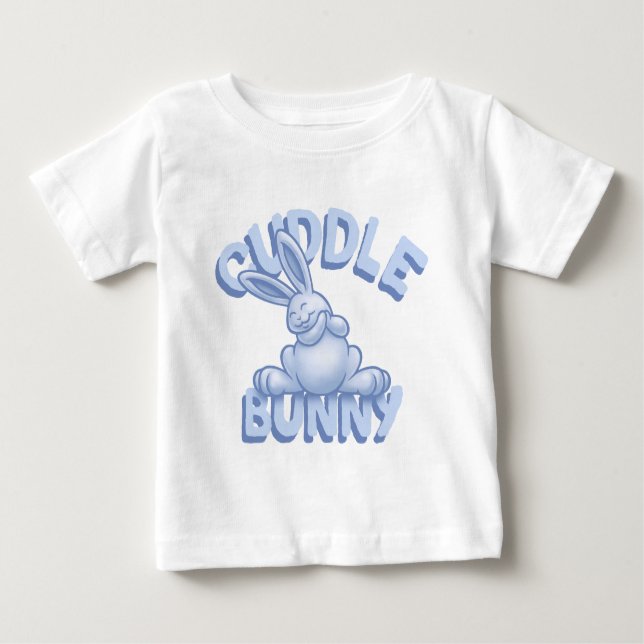 Camiseta De Bebé Conejito de Cuddle - azul (Anverso)