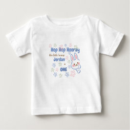 Camiseta De Bebé Conejito de Dibujos Animados Adorable Cumpleaños d