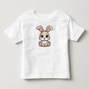 Camiseta De Bebé Conejito de dibujos animados lindo sentado