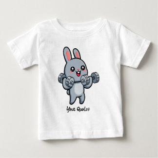 Camiseta De Bebé Conejito de Fitness Adorable Entrenamiento para Ni