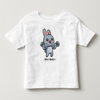 Camiseta De Bebé Conejito de Fitness Adorable Entrenamiento para Ni