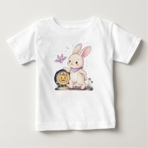 Camiseta De Bebé Conejito de Halloween con linterna de calabaza y m