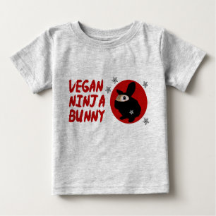 Camiseta De Bebé Conejito de Ninja del vegano