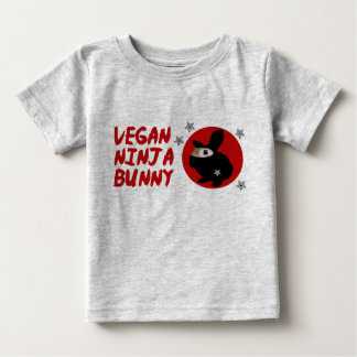 Camiseta De Bebé Conejito de Ninja del vegano