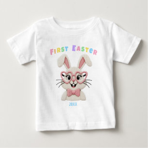 Camiseta De Bebé Conejito de Pascua de Primera para Adorable Bebé N