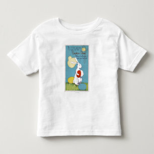 Camiseta De Bebé Conejito de Pascua GreetingEaster que sostiene los