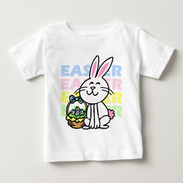 Camiseta De Bebé Conejito de pascua lindo (Anverso)