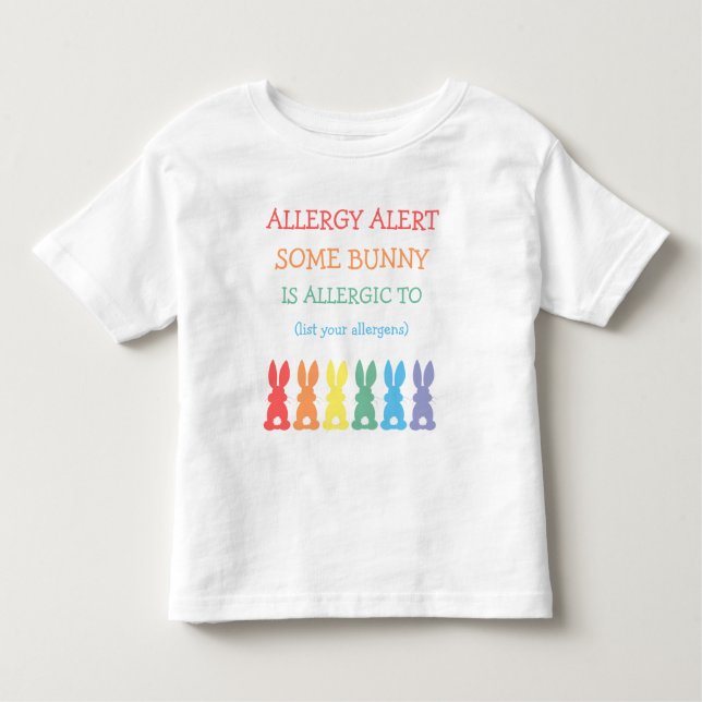 Camiseta De Bebé Conejito de pascua personalizado de la alarma de (Anverso)