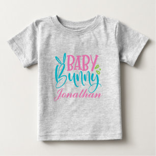 Camiseta De Bebé Conejito de Pascua Personalizado para Bebé