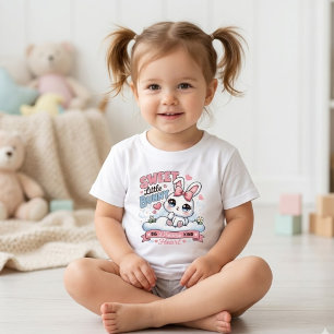 Camiseta De Bebé Conejito Dulce Pequeño Grandes Sueños Niño