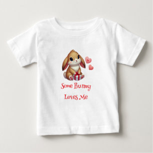 Camiseta De Bebé Conejito lindo del día de San Valentín