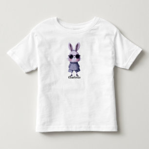 Camiseta De Bebé Conejito lindo en gafas de sol Personalizado