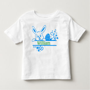 Camiseta De Bebé Conejito y huevo de pascua personalizados