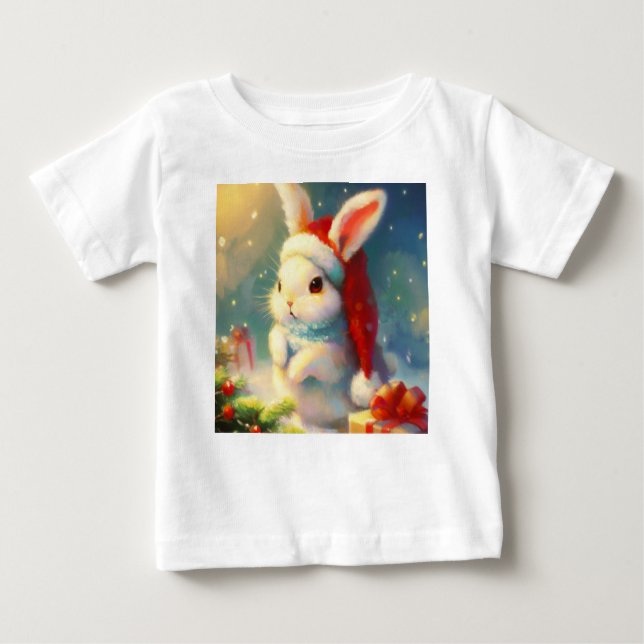 Camiseta De Bebé Conejo 2 de navidades (Anverso)
