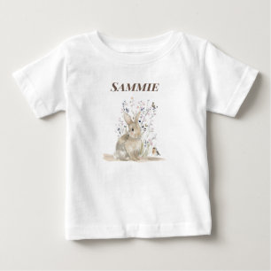 Camiseta De Bebé Conejo bebé personalizado del bosque