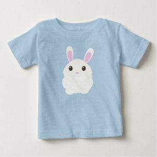 Camiseta De Bebé Conejo blanco adorable
