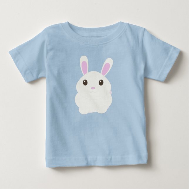 Camiseta De Bebé Conejo blanco adorable (Anverso)
