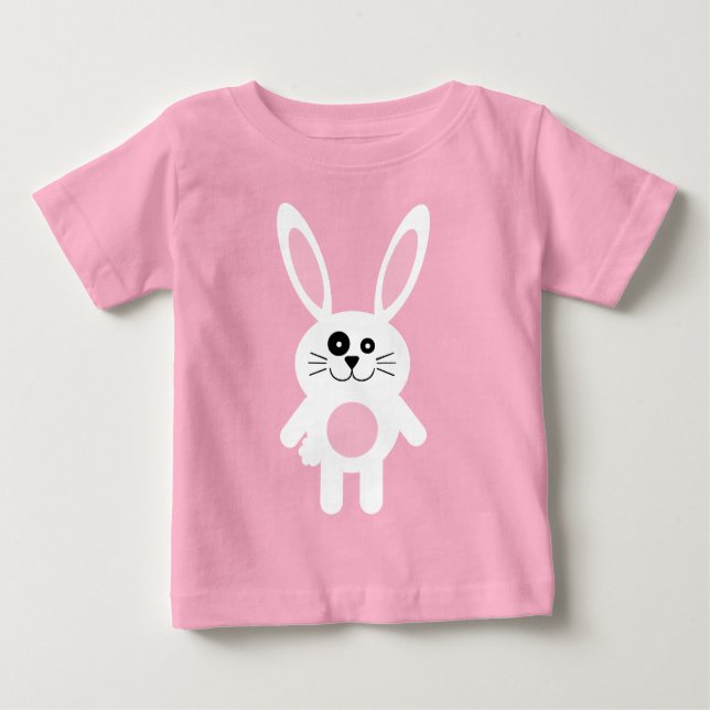 Camiseta De Bebé Conejo blanco de Pascua (Anverso)