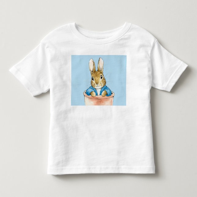 Camiseta De Bebé Conejo clásico azul chaqueta (Anverso)