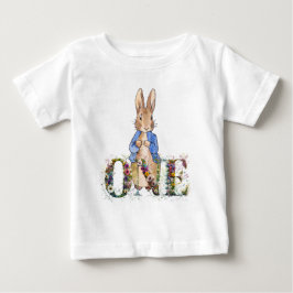 Camiseta De Bebé Conejo clásico con chaqueta azul Cumpleaños Primer