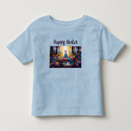Camiseta De Bebé Conejo clásico de Pascua con huevos de Pascua