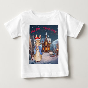 Camiseta De Bebé Conejo Clásico Mi Primer Navidad 