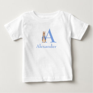 Camiseta De Bebé Conejo clásico personalizado chaqueta azul