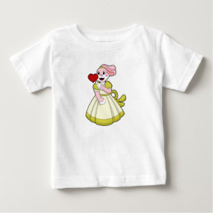 Camiseta De Bebé Conejo como novia con vestido de novia.PNG