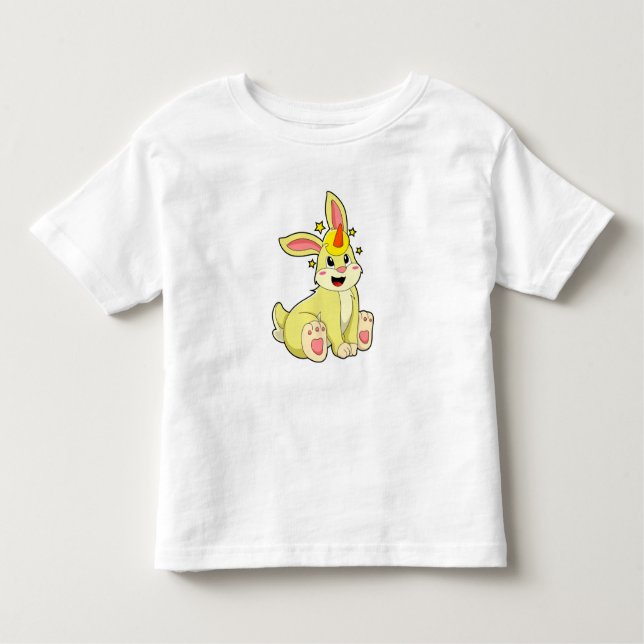 Camiseta De Bebé Conejo como unicornio (Anverso)